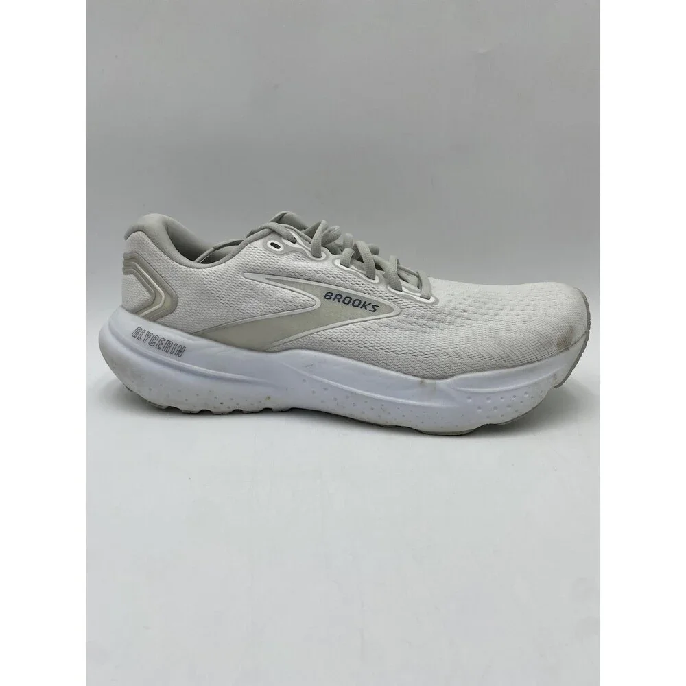 Brooks GLYCERIN 21 Men's USED Running Shoes White/Grey US Size 11 D
